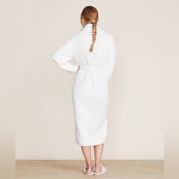 BAREFOOT DREAMS Eco CozyChic® Ribbed Robe Pearl Color - Picture 9 of 11